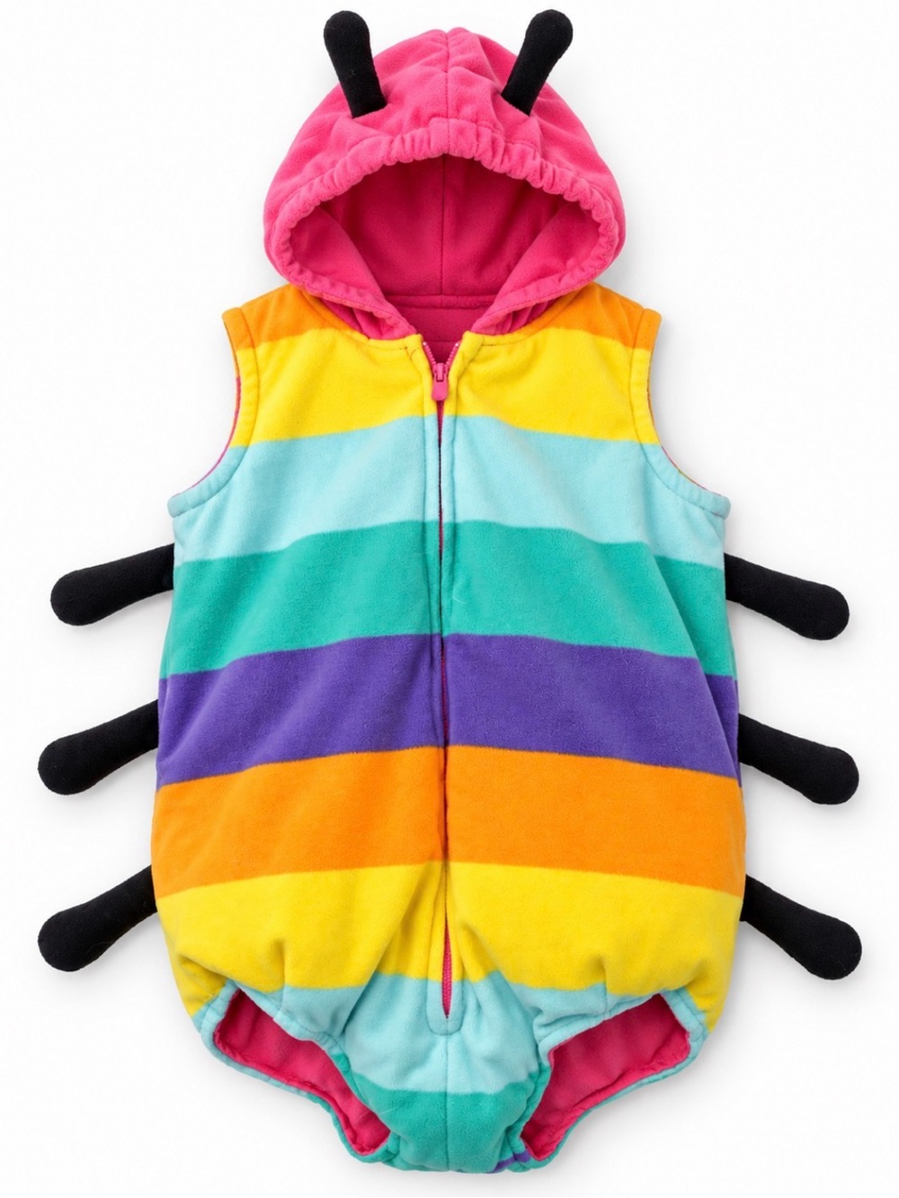 Carter’s Rainbow Caterpillar Halloween Costume 24M Plush Hooded Romper